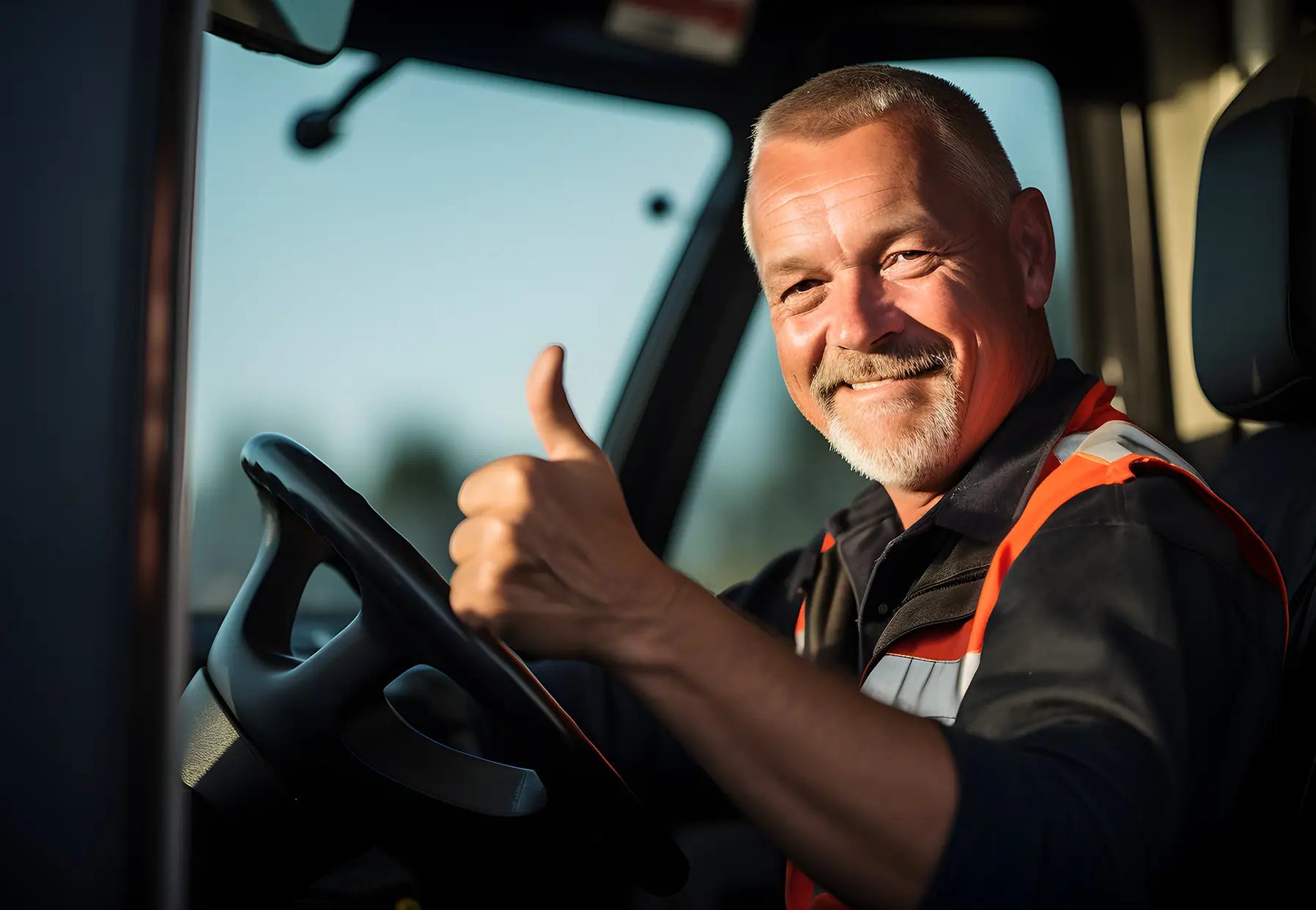 HGV Driver Thumbs Up